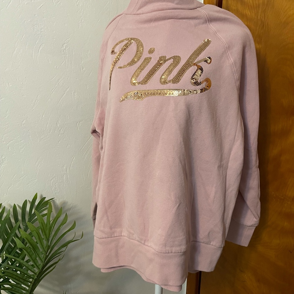 Victoria's Secret Pink Hoodie Dusty Rose Color Size Small Like New